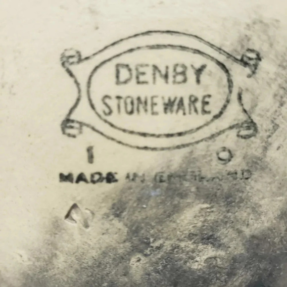 VTG Denby Stoneware Pitcher with  Lid Spring Leaf Design Teal/White. - Picture 7 of 9